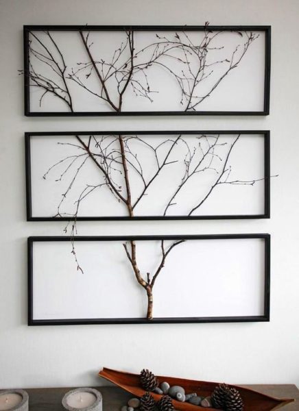 Ветки деревьев в интерьере: декорируем квартиру самостоятельно